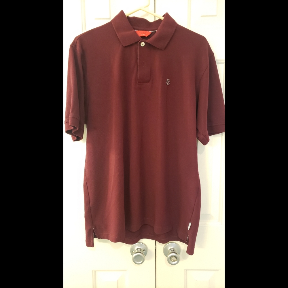 L Burgundy Izod Polo Shirt